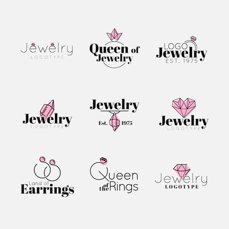 Logo Ideas For Jewelry Business, Jewelry Logo Inspiration, Sewing Business Logo, Jewelry Logo Ideas, Free Business Logo, Jewel Logo, Logo School, Flat Jewelry, Shop Name Ideas