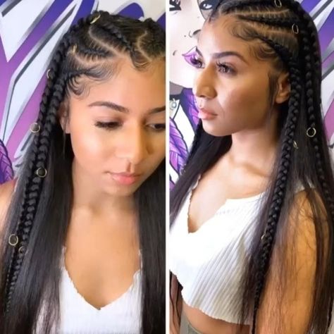 Front Braided Hairstyles, Mani Nails, Blonde Box Braids, Box Braids Styling, Beautiful Hairstyles, Girls Hairstyles Braids, Hair Laid, Penteado Cabelo Curto, Braided Hair