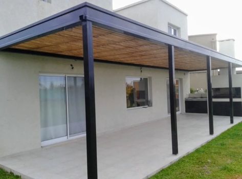 Palram Canopia, Patio Roof Extension Ideas, Modern Carport, Diy Pallet Wall, Backyard House, Outdoor Fireplace Patio, Bali House, Carport Designs, Building A Container Home