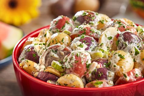 American Potato Salad, Salad Potato, Loaded Baked Potato Salad, Time Saving Tips, Marinated Vegetables, Greek Potatoes, Easy Potato Recipes, German Potato Salad, Potato Salad Recipe