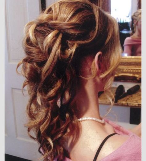 Pretty Cascading Updo, Mother Of The Bride Hair, Wedding Hair And Makeup, Latest Hairstyles, Bride Hairstyles, Hair Dos, Bridesmaid Hair, Prom Hair, Hair Updos