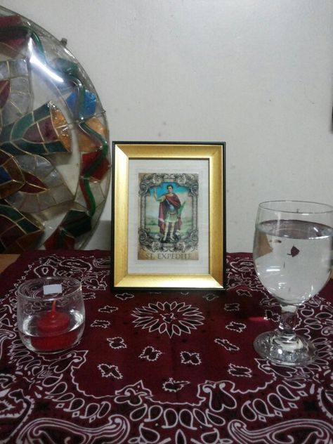 My St. Expedite altar St Expedite, Wayward Daughters, Folk Magic, House Design, Frame, Quick Saves, Design