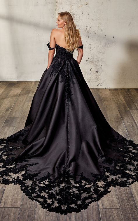 Satin Ball Gown Wedding Dress, Prom Dress With Train, Formal Prom Dresses Long, Black Wedding Dress, Black Ball Gown, Satin Ball Gown, Maggie Sottero Wedding Dresses, Bridal Ball Gown, Prom Dresses Sleeveless