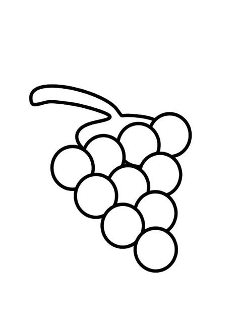 Grapes Coloring Pages : Color Luna Grapes Coloring Page, Grapes Drawing, Grape Drawing, Outline Pictures, Apple Picture, Grape Color, Book Pins, Purple Grapes, Green Grapes