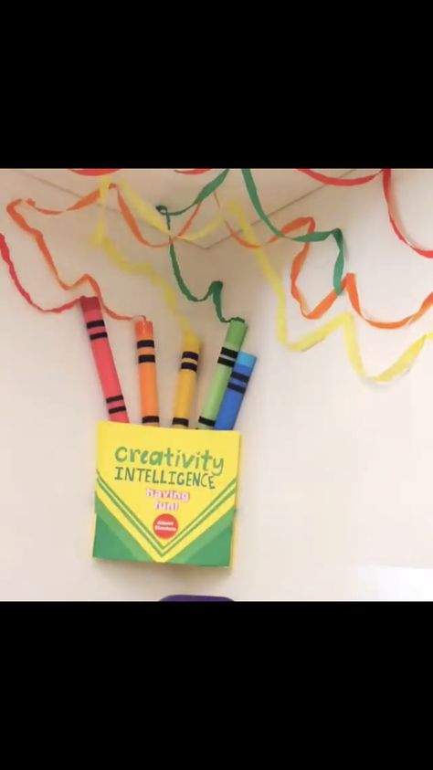 Pool Noodle Crayons, Crayon Decorations, Crayon Themed Classroom, Vbs Themes, Art Classroom Decor, Classroom Birthday, Pool Noodle, Vbs Crafts, Art Theme