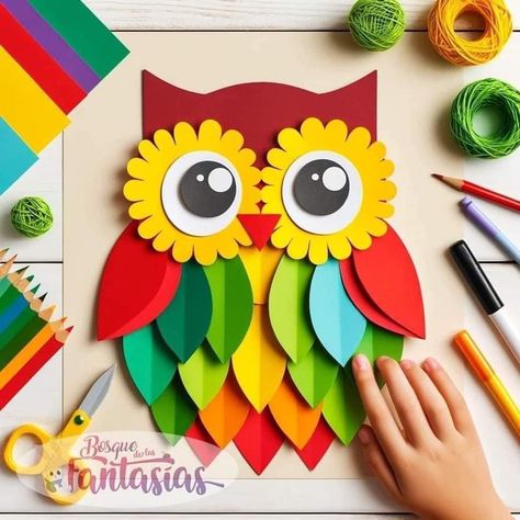 Art Projects Preschool, Woods Party, 2nd Grade Crafts, English Advanced, Kindergarten Art Projects, Easy Art For Kids, Kids Origami, Construction Paper Crafts, Art Activities For Toddlers