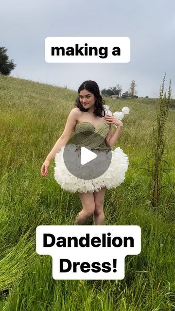 ♡ Shay Rose ♡ on Instagram: "making a dandelion dress!! aka, making myself into a giant dandleion puff and living out my garden fairy dreams 😌✨  It took a sec, but here is the final dandelion dress!!! I did not expect it to take 1.5 years to finish but I also didn’t expect making the dandelions to be so time intensive 😅😅. I’m definitely glad I took a break from it after I burnt out making it, because coming back it it is had so much fun making it and was able to love the process again :) and i do really love this dress - it gives such fairy vibes and it’s fun to run around as a little poof ball haha!  if you’re interested in seeing the full extent of dandelion hell - you can check out the whole tutorial for in my YouTube, it’s already posted!   But now its on to the next project!!! I’m Dandelion Fairy Costume, Dandelion Staff, Dandelion Costume, Dandelion Fairy, Dandelion Dress, Halloween Fits, Love The Process, A Dandelion, On To The Next