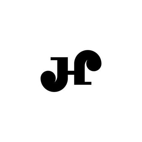 Artistic letter h or j and h initial log... | Premium Vector #Freepik #vector #logo J And J Logo, Initial Logo Design, H Initial, Initials Logo Design, Initial Logo, H Logos, Pretty Landscapes, Letter H, Initials Logo