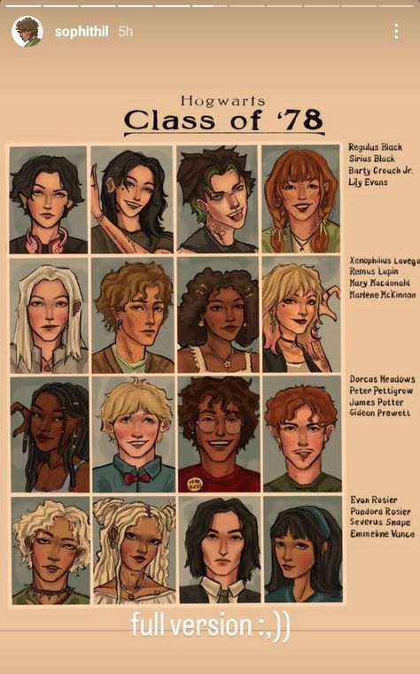 The Marauders Characters, Marauders Yearbook Fanart, All Marauders Era Characters, Marauders Era Yearbook, Marauders Fan Cast, Marauders Yearbook, Marauders Era Slytherin, The Valkyries Marauders, Rosekiller Fanart