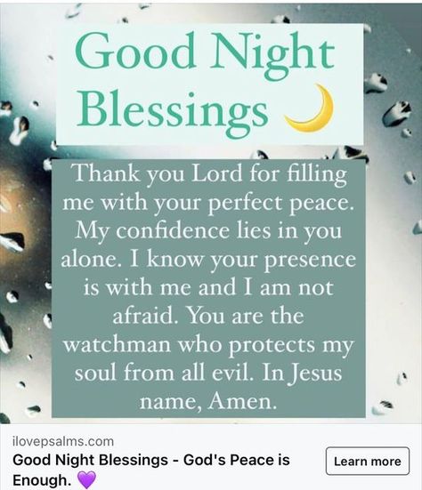 Godly Woman Daily on Instagram: "Good Night Blessings! Don’t miss reading tonight’s devotion - Go to link in bio to read! God bless! 💜" Bedtime Blessings, Bible Quiz, Lords Prayer, Night Blessings, I Am Not Afraid, Good Night Prayer, Perfect Peace, Joshua 1, Good Night Blessings