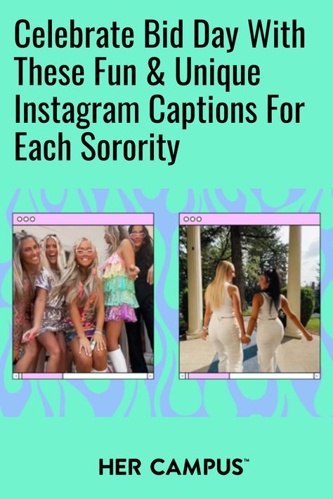 Alpha Phi Instagram Captions, Bid Day Captions Instagram, Big Little Captions Instagram, Sorority Captions Instagram, Sorority Instagram Captions, Sorority Captions, Creative Captions, Day Captions, Sorority Family