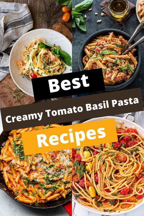 TOP 8 CREAMY TOMATO BASIL PASTA RECIPES FOR FLAVOR Tomato Basil Pasta Recipes, Tomato Basil Chicken Pasta, Creamy Tomato Basil Pasta, Best Baklava Recipe, Chicken Basil Pasta, Basil Pasta Recipes, Veal Saltimbocca, Saltimbocca Recipe, Creamy Pasta Bake