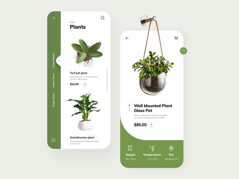 - Simple color palette - Green in color palette connects with plants. - I like the use of white Plant App Icon, การออกแบบ Ui Ux, Application Ui Design, App Design Trends, Desain Ux, Ux Trends, Ui Design Mobile, Plant App, Ui Ux 디자인