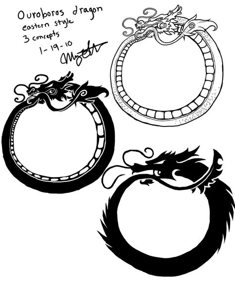 Circular Dragon Tattoo Designs, Orobourous Tattoo, Dragon Circle Tattoo, Dragon In A Circle, Dragon Tattoo Circle, Ouroboros Tattoos, Ouroboros Dragon, Star Tattoo Meaning, Dragon Tattoo Meaning