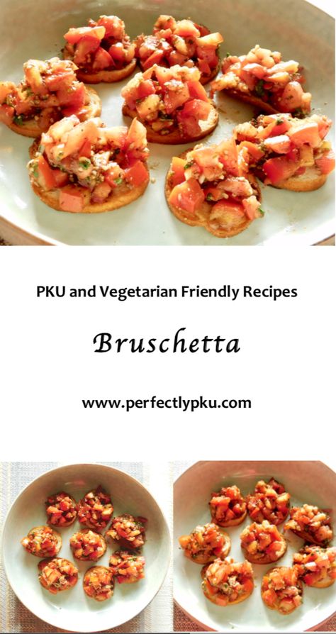 Pku Recipes Meals, Pku Meals, Pku Food, Pku Diet, Pku Recipes, Fresh Bruschetta, Work Food, Healthy Afternoon Snacks, Meals Recipes