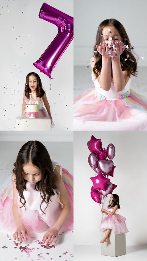 Five Is A Vibe Photoshoot, 6 Year Birthday Picture Ideas, Sixth Birthday Photoshoot Ideas, Four Year Old Birthday Photoshoot, 9 Year Birthday Photoshoot, 7th Birthday Girl Photoshooting Ideas, Birthday Photoshoot Ideas 6 Year, 4 Year Birthday Photoshoot Ideas, 8 Year Photo Shoot