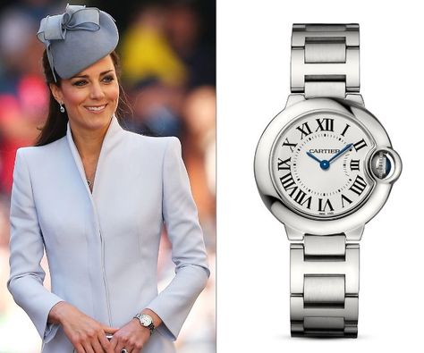 Kate Middleton with Cartier Ballon Blue Kate Middleton Cartier Watch, Kate Middleton Watch, Cartier Watches Women, Watch For Ladies, Fancy Watches, Cartier Panthere, Cartier Ballon Bleu, Cartier Santos, Cartier Tank