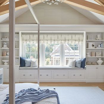 Kitchen with Built In Window Seat - Transitional - Kitchen Bookcase In Bedroom, Bedroom Window Seat, Coastal Bedroom Ideas, Built In Window Seat, Peaceful Bedroom, Antique Dining Chairs, The Golden Rule, Co Living, Rule Of Three