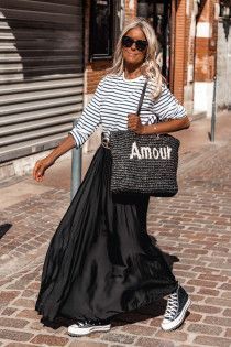 Rok Outfit, Trendy Fall Fashion, Long Dress Black, Look Boho Chic, Chique Outfit, Women's A Line Dresses, Maxi Long Dress, Elegante Casual, 2022 Trends