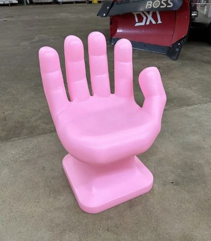 Hand Chair | Funky Chair Inspo | Etsy Finds | Living Room Hand Chair | Cute Eclectic Home Decor Idea Chair Ideas Living Room, Hand Shaped Chair, Apartment Decor Pink, Pink Apartment Decor, Funky Sofa, Pink Apartment, Hand Chair, Funky Chairs, Cool Room Decor