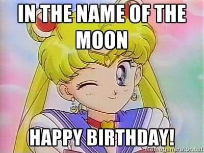 Happy Birthday sailor moon Happy Birthday Italian, Sailor Moon Meme, Sailor Moon Party, Sailor Moon Birthday, Sailor Moon Funny, Sailor Moon Gif, Sailor Moon Quotes, Sailor Moon Toys, Sailor Moon Villains