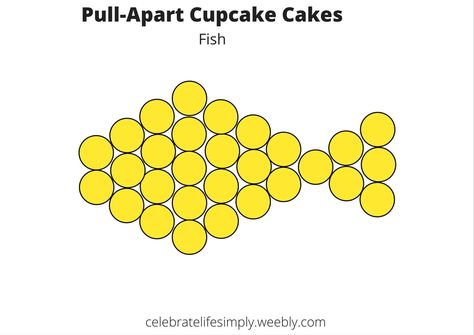 Fish Pull-Apart Cupcake Cake Template | Over 200 Cupcake Cake Templates perfect for all your party needs! Cupcake Template, Cupcake Recipes From Scratch, Fishing Cupcakes, Pull Apart Cupcake Cake, Ideas Cupcakes, Pull Apart Cake, Cake Pulls, Fishing Birthday Party, Cake Piping