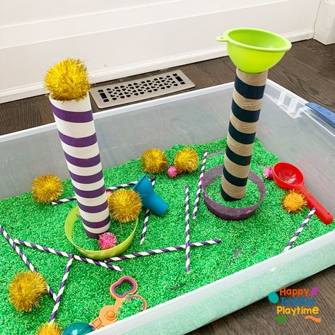 The Lorax Sensory Bin, Lorax Sensory Bin, Dr Suess Process Art, Dr Seuss Sensory Bin Preschool, Lorax Activities Preschool, Dr Seuss Sensory Bin For Toddlers, Dr Seuss Dramatic Play, Dr Suess Sensory Bin Ideas, Dr Seuss Science Activities Preschool