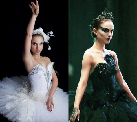 Black Swan Costume Halloween, Emo Prom, Natalie Portman Black Swan, Swan Lake Costumes, Swan Couple, Black Swan Movie, Black Swan Costume, Classy Halloween Costumes, Duo Costumes