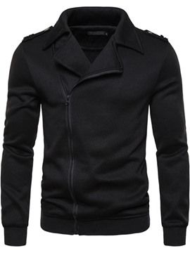 Top Men's Clothing Online Cheap Super Quality Fashion Clothes Sale - Ericdress.com Collar Jacket Men, Mens Outwear, Slim Fit Coat, Zipper Shirt, Solid Color Sweater, Mens Jackets Casual, Outwear Coat, Collar Jacket, Stylish Jackets