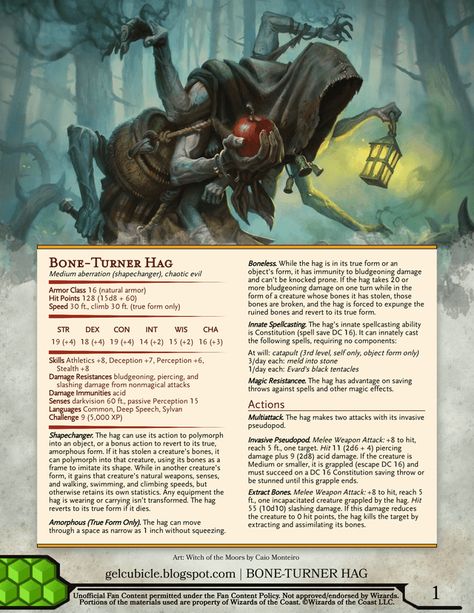 Hag Dnd 5e, Scary Dnd Monsters, Dnd Eldritch, Dnd Fey, Dnd Lore, Rpg Creatures, Homebrew Monsters, Dnd Creatures, Dnd Stats