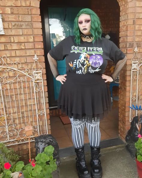 Beetlejuice Beetlejuice Beetlejuice!!! T shirt from jcpenny Skirt, choker and armwarmers from @killstar Leggings from @foxsavant Boots from @newrock #Beetlejuice #beetlejuicebeetlejuicebeetlejuice #beetlejuicecosplay Beetlejuice Beetlejuice Beetlejuice, Beetlejuice cosplay, Halloween fyp Beetlejuice Cosplay, Beetlejuice Costume, Beetlejuice Beetlejuice, Cosplay Halloween, Beetlejuice, Arm Warmers, Choker, Leggings, Skirt