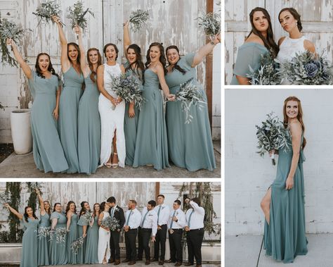 Deep Sea Bridesmaid Dress, Sea Green Wedding Theme, Deep Sea Wedding, Blue And Green Wedding Colors, Blue Green Wedding Colors, Blue Green Bridesmaid Dresses, Blue And Green Wedding, Deep Sea Green, Blue Green Wedding