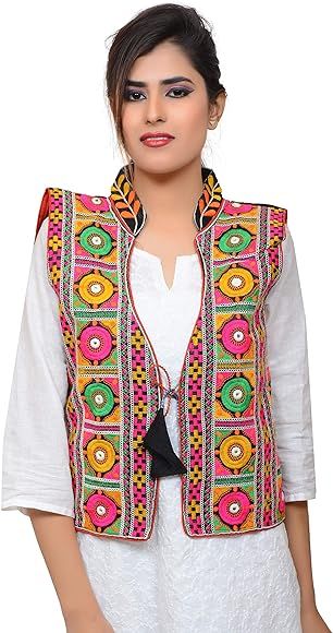 Banjara India Kutch Work Embroidered Womens Ethnic Jacket/Koti (MJK-BHK01_Black) : Amazon.co.uk: Fashion Ethnic Jacket, Kutch Work, Star Images, Silk Dupatta, Embroidered Jacket, Uk Fashion, Affiliate Links, Amazon Fashion, Amazon Affiliate