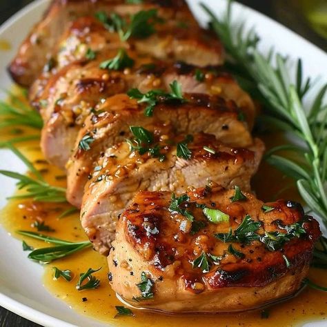 The Pioneer Woman - Ree Drummond | Honey Mustard Glazed Pork Tenderloin 🍯🍖 | Facebook Glazed Pork Tenderloin, Quick Soup Recipes, Honey Mustard Glaze, Quick Soup, Glazed Pork, Martha Stewart Recipes, Pork Glaze, Jamie Oliver Recipes, Tenderloin Recipes