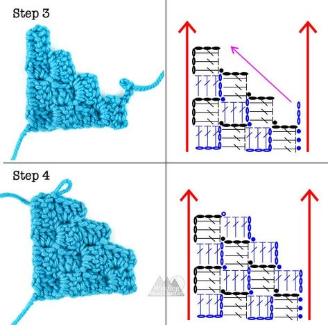 Corner To Corner Granny Square, C2c Rectangle, Quick Crochet Blanket, Crochet Step By Step, Corner To Corner Crochet Pattern, Winding Road Crochet, Crochet C2c Pattern, Crochet Blanket Stitch Pattern, C2c Crochet Pattern Free