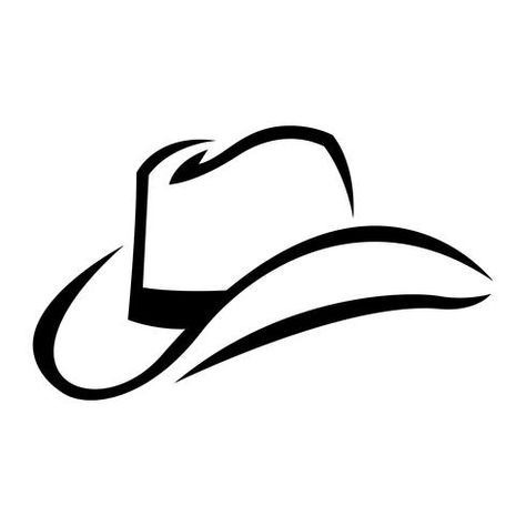 Cowboy Hat Drawing, Cowboy Tattoos, Don Pedro, Chapeau Cowboy, Image Svg, Western Cowboy Hats, Cowboy Art, Cowboy Hat, Western Cowboy