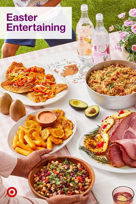 Set up a bountiful spread for Easter entertaining with ham ideas, table decor & quick-prep meals for brunch or dinner. Ham Ideas, Easter Charcuterie, Party Crowd, Sweatshirt Makeover, Copy Cats, Prep Meals, Quick Meal Prep, Easter Entertaining, Easter Essentials