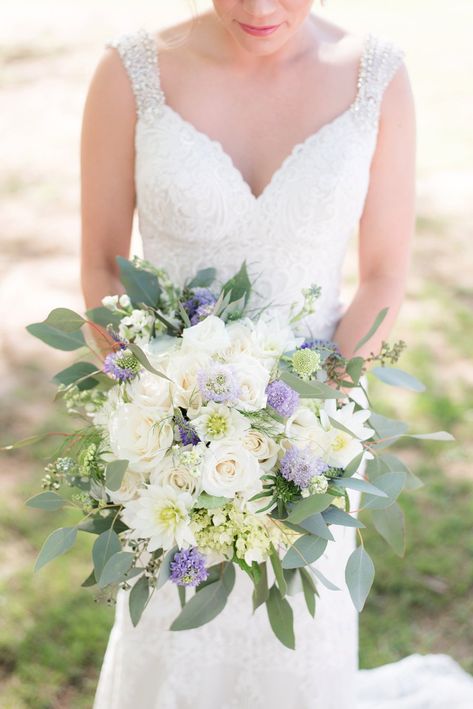 Bride Bouquet Inspiration // A Classic Southern Purple Purple White Wedding Bouquet, Lilac Wedding Florals, Sage Green And Lavender Wedding Flowers, Wisteria Wedding Bouquet, White And Lilac Bouquet Wedding, Purple And White Bouquet, White And Purple Bridal Bouquet, Wedding Bouquet Summer, White And Purple Bouquet