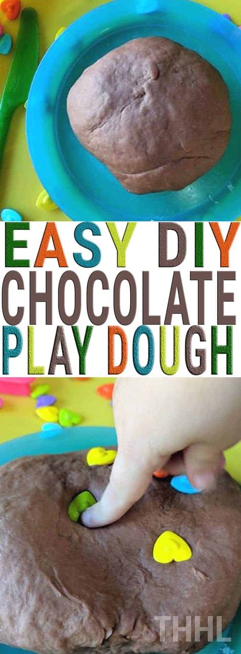 Chocolate Play Dough Recipe, Chocolate Playdough, Chocolate Play Dough, Cooked Playdough, Edible Playdough, Diy Chocolate, No Cook, Chocolate Pastry, Life Friends