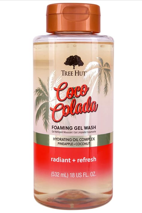 Tree Hut Coco Colada Radiant & Refresh Foaming Gel Wash, 18 oz. Tree Hut Coco Colada, Coco Colada, Best Body Wash, Pineapple Coconut, Sugar Body, Sugar Body Scrub, Tree Hut, Shower Routine, Orange Oil