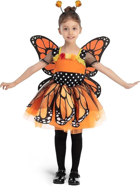 Butterfly Costume, Idai for Halloween costume parties. Shop on Amazon Butterfly Costume Kids, Girls Butterfly Costume, Monarch Butterfly Costume, Magical Wings, Elf Kostüm, Cute Moth, Fairy Theme Party, Onesie Costumes, Butterfly Costume