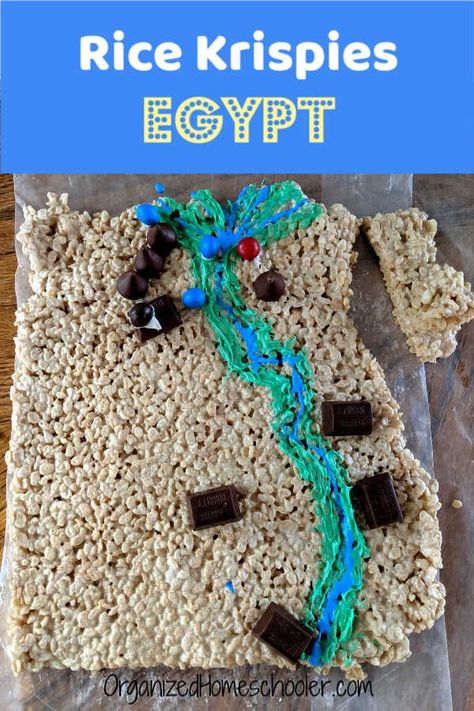 A Rice Krispies map of Egypt is a great Ancient Egypt project for kids. This hands-on activity is a fun and yummy way to learn geography and history. Ancient Egypt Lesson Plans, Ancient Egypt Unit Study, Ancient Egypt Lessons, Map Of Egypt, Ancient Egypt Crafts, Ancient Egypt Activities, Egypt Lessons, Ancient Egypt For Kids, Ancient Egypt Unit