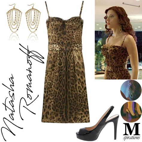 Natasha Romanoff Iron Man 2 Outfit, Natasha Romanoff Dress, Natasha Romanoff Outfit, Mcu Women, From Tv Series, Marvel Fashion, Iron Man 2, Marvel Costumes, Cheetah Dress