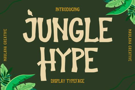 Jungle Hype Display FREE Font | Deeezy Logo Illustration Design, Illustrator Brushes, Display Typeface, Classic Fonts, Typeface Font, Cricut Fonts, Creative Fonts, Free Brush, Movie Titles