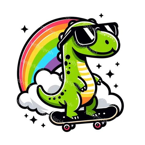 Product too voluminous. The fabric does not seem like cloth. Product sent back to the sender Dinosaur With Sunglasses, Skateboarding Dinosaur, Dinosaur Clipart, Kids Accessories Fashion, Transparent Clipart, Pintura Facial, Rainbow Outfit, Sublimation Projects, Dinosaur Design