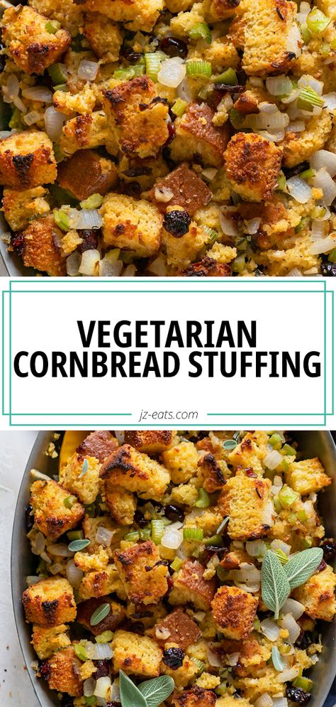 Cornbread Stuffing Recipes Vegetarian, Vegetarian Cornbread Stuffing, Stuffing Vegetarian Thanksgiving, Thanksgiving Dinner Ideas Vegetarian, Vegetarian Sides For Thanksgiving, Vegetarian Cornbread Dressing, Vegetarian Thanksgiving Stuffing, Vegetarian Thanksgiving Side Dishes, Vegetarian Dressing Thanksgiving