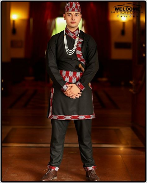 Nepali Dress, Daura Suruwal, Groom Dress, Wedding Groom, Nepal, Bomber Jacket, Wedding Ideas, Quick Saves, Kos