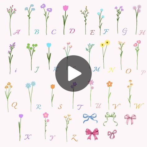 TikTok · rine template Capcut Flower Template, Flower Language Alphabet Tiktok, Flower Language Tiktok, Flowers Language, Flower Initial, Flower Language, Alphabet Templates, Flower Alphabet, Flower Names