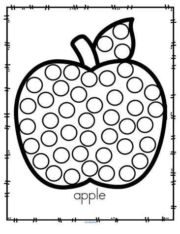 Fall apple dot marker activity. #applesprintable #preschool #kindergarten Preschool Apple Activities, Preschool Apple Theme, Apple Lessons, September Activities, Dot Marker Activities, Apple Preschool, Fall Preschool Activities, Apple Activities, Apple Craft