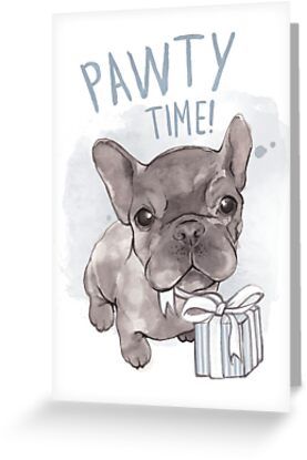 Frenchie Birthday Party Theme, Birthday Card Ideas For Dog Lovers, Frenchie Birthday, Happy Birthday Cards Handmade, Dog Birthday Card, Thanks For Your Support, Balloon Dog, Birthday Cards Diy, Dog Birthday